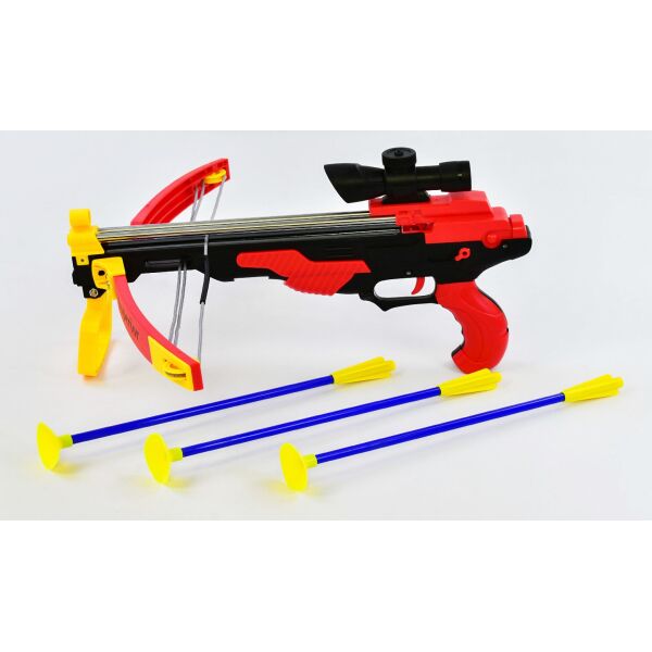 

Игрушечный арбалет "Crossbow" лазерный прицел, стрелы на присосках, на батарейке (54593)