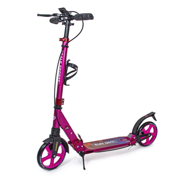 

Двухколесный самокат Scale Sports SS-10. Pink (ручной тормоз, Led-фонарик) 1610900110