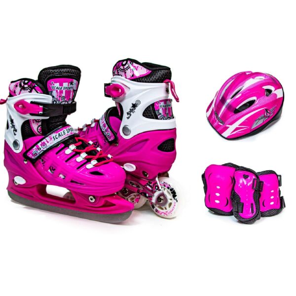 

Комплект ролики-коньки с защитой 2in1 Scale Sport. Pink (размер 34-37) 1604859487