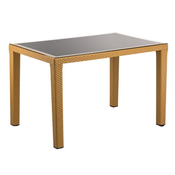 

Стол Tilia Antares 80x120 см верх столешницы из стекла, ножки пластиковые кофейный