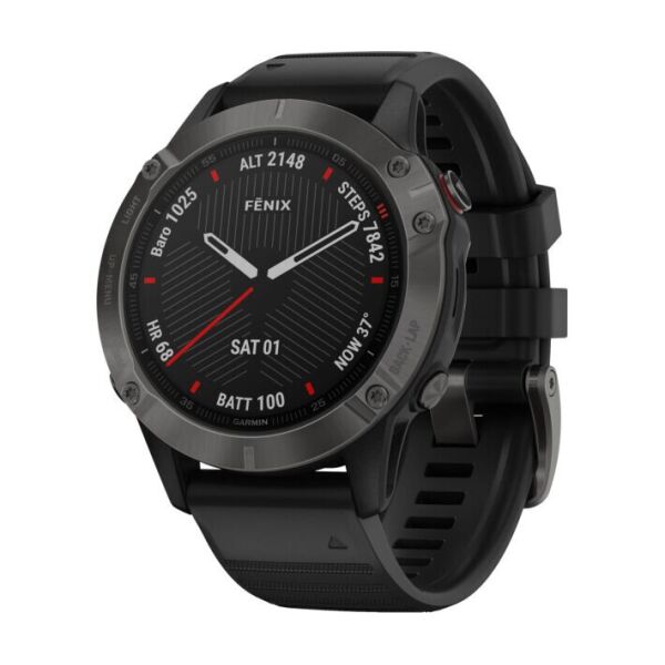 

Смарт-часы Garmin Fenix 6 Sapphire Сarbon Grey DLC with Black Band (010-02158-11) [57673]