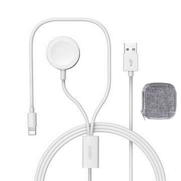 

Кабель JOYROOM S-IW002S Ben series of Apple Watch magnetic 2-in-1 1.5M white