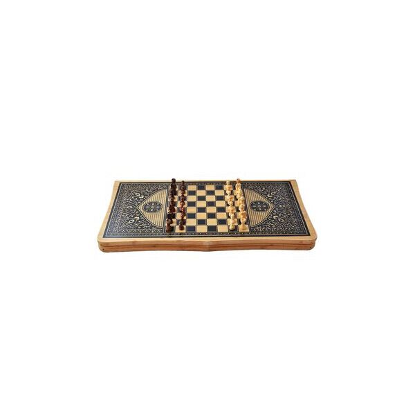 

Игровой набор Present 3в1 нарды шахматы и шашки (62х62 см) В6535