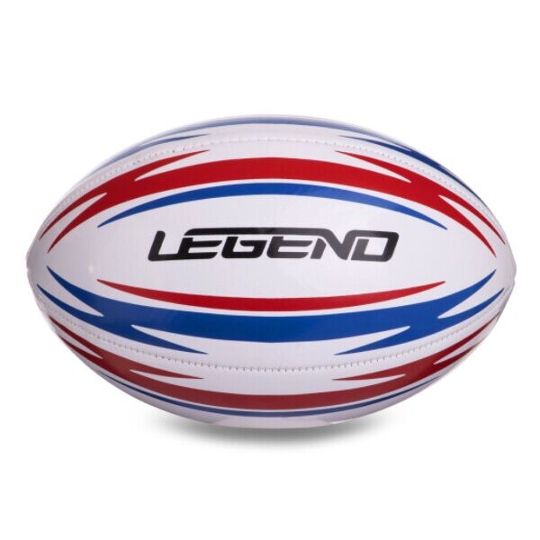 

Мяч для регби LEGEND FB-3290 №3 PVC белый-красный-синий