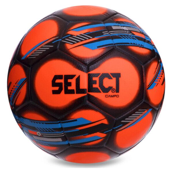 

Мяч для футзала SELECT CAMPO FB-0558 №4 PVC клееный оранжевый-голубой
