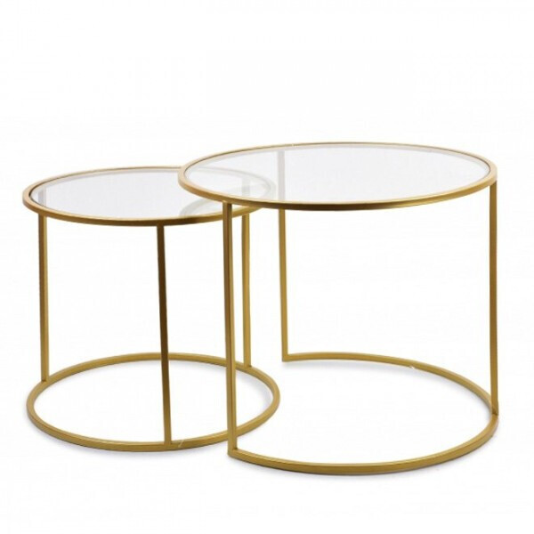 

Комплект металлических золотых столиков LUCAS GOLD 2 шт. Flora 35627