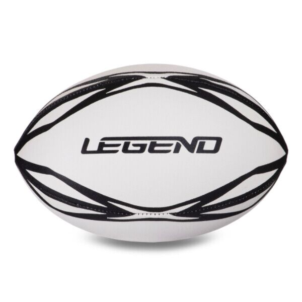 

Мяч для регби резиновый LEGEND FB-3298 №4 белый-черный