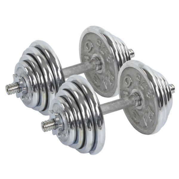 

Гантели разборные хромированные HIGHQ SPORT TA-0013-27CH 2шт по 13,5кг