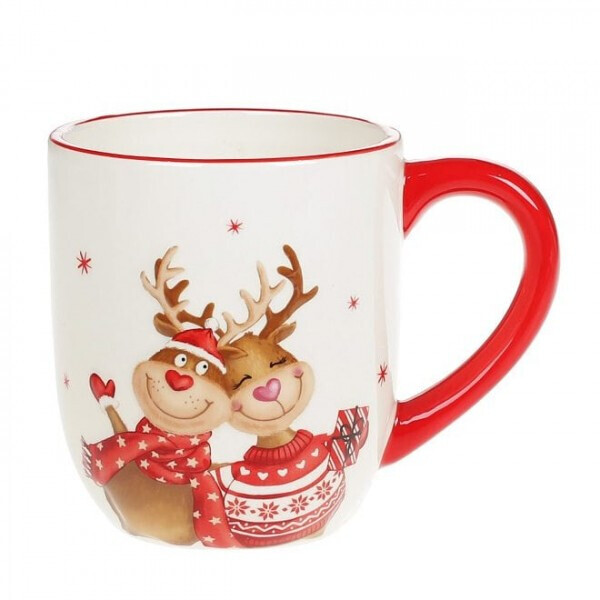 

Чашка керамическая Новогодние Олени 0,55 л. Flora 32055