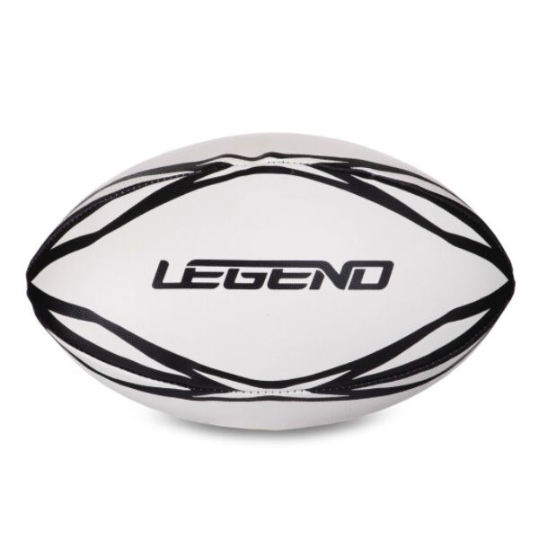

Мяч для регби резиновый LEGEND FB-3297 №5 белый-черный