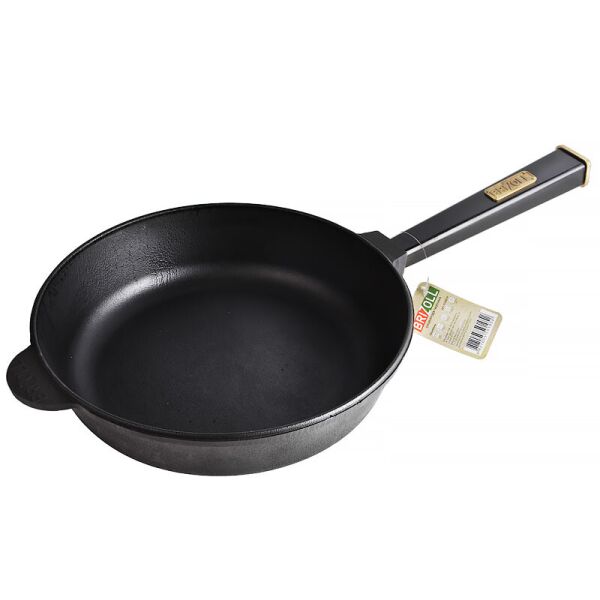 

Сковорода чугунная Elen Optima black Brizoll 559-202 с ручкой, 260х60 мм