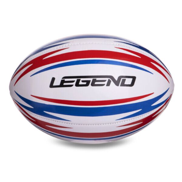 

Мяч для регби LEGEND FB-3289 №4 PVC белый-красный-синий
