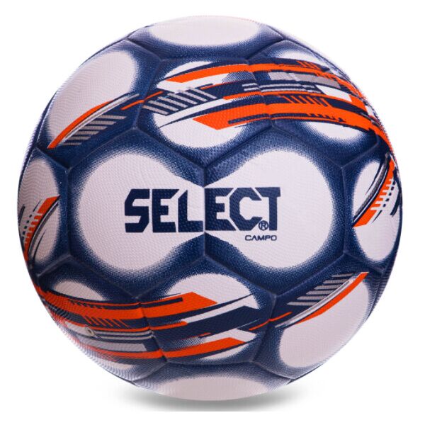 

Мяч футбольный SELECT CAMPO FB-0556 №5 PVC клееный белый-оранжевый