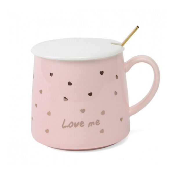 

Керамическая чашка quot;Love mequot; 300 мл.розовая (8805-020) Elso