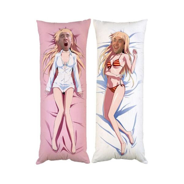 

Подушка обнимашка дакимакура мем Николас Кейдж мэм двухсторонняя 40х100 см со съемной наволочкой (dak0838)