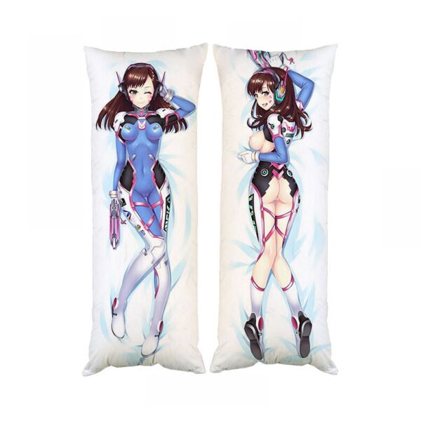 

Дакимакура D.VA Овервотч (Overwatch) двухсторонняя 40х100 см со съемной наволочкой(dak0721)