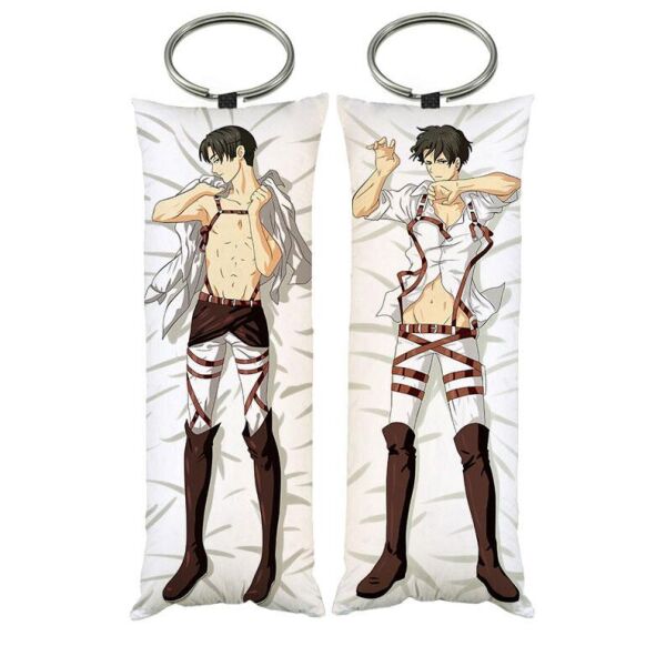 

Брелок дакимакура Леви Атака Титанов двухсторонняя 4х10 см(dak0785k)