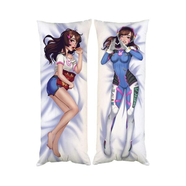 

Дакимакура D.VA Овервотч (Overwatch) двухсторонняя 40х100 см со съемной наволочкой (dak0214)