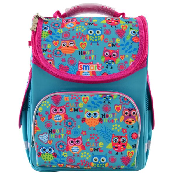 

Рюкзак школьный, каркасный Funny owls (12 л), Smart