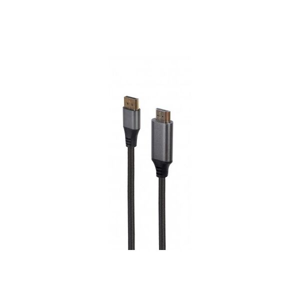 

Кабель мультимедійний DisplayPort to HDMI 1.8m 4K 60Hz Cablexpert (CC-DP-HDMI-4K-6)