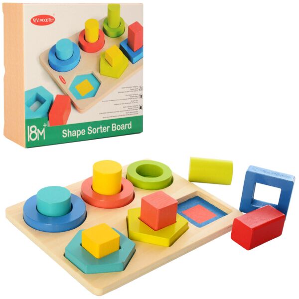 

Деревянная игрушка "Геометрика" Wiwi Wood Toy MD 2363 12 фигур