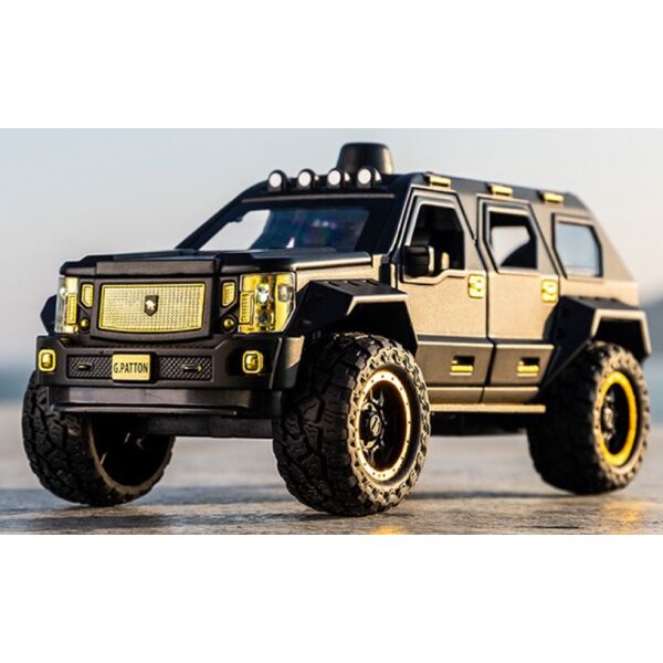 

Модель автомобиля Джорджа Паттона G Pattona 1:24 яркого черного цвета