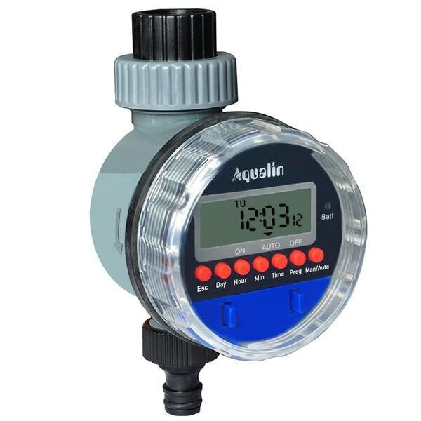 

Контроллер полива Aqualin 21026 капельного орошения с электронным управлением экраном таймером