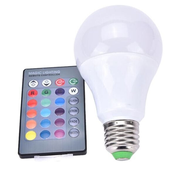 

Cветодиодная LED лампочка 4W с пультом цветная + белый свет RGBW поддержка димера анимация цветов