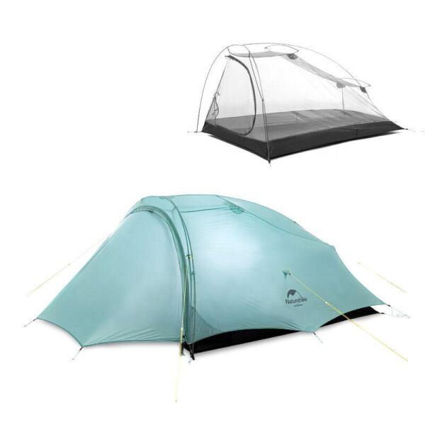 

Палатка Naturehike SHARED 2 NH20ZP091 двухместная голубой