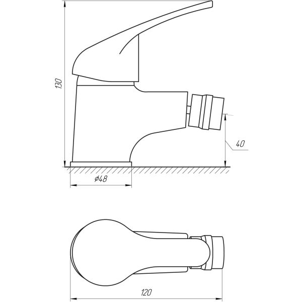 

Смеситель для биде Globus Lux Solly GLSO-0106