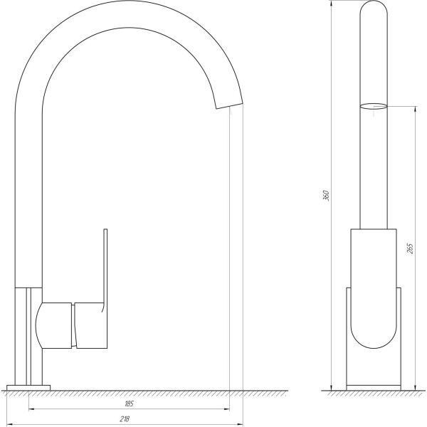 

Смеситель для кухни Globus Lux Niagara GLN-0203S