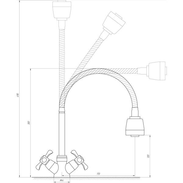 

Смеситель для кухни DOMINO DK-H1-2N-103MA