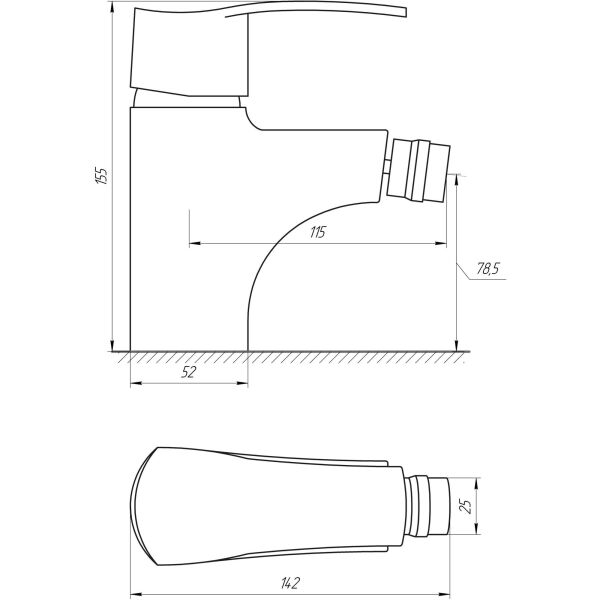 

Смеситель для биде Globus Lux QUEENSLAND GLQU-106