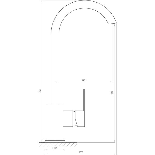 

Смеситель для кухни Globus Lux Milano GLM-203SQ