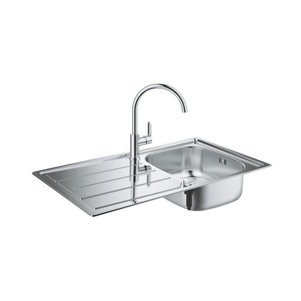

Набор Grohe мойка кухонная K200 31562SD0 + смеситель BauEdge 31367000