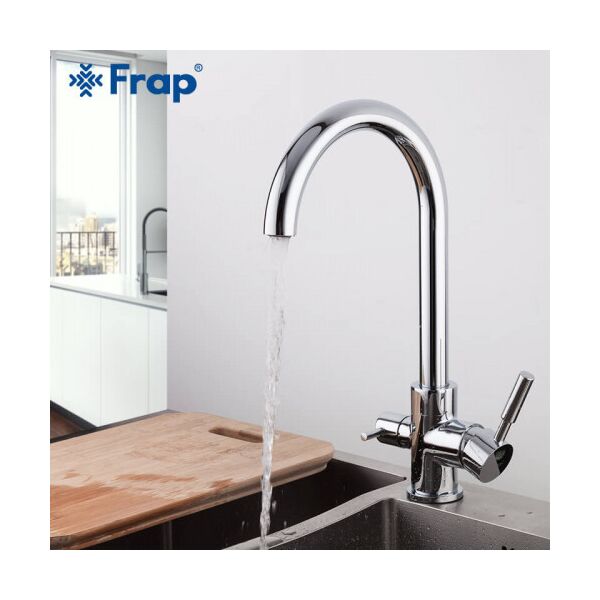 

Смеситель для кухни на две воды Frap H52 F4352 латунный