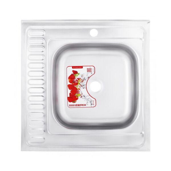 

Мойка кухонная ZERIX Z6060R-04-160E (satin) (ZM0576)