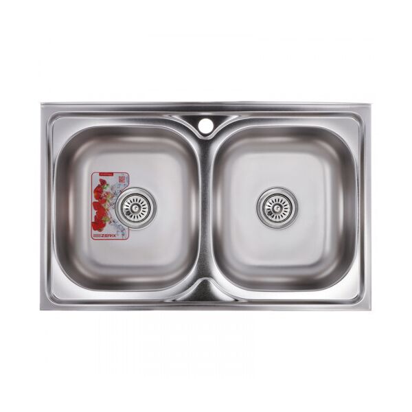 

Мойка кухонная ZERIX Z8050D-08-180E (satin) (ZM0569)