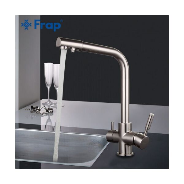 

Смеситель для кухни на две воды Frap H52 F4352-5 сатин