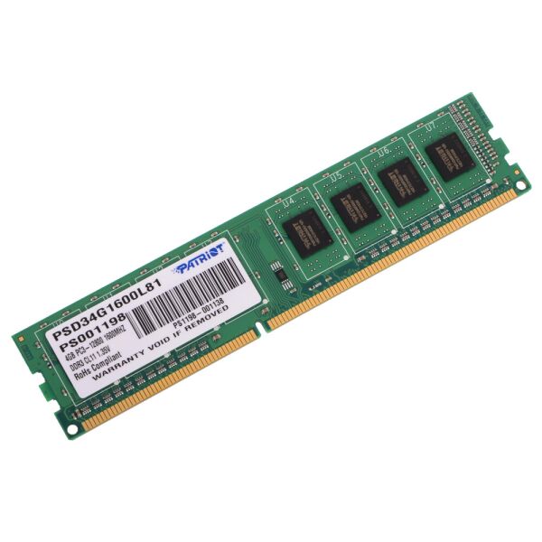 

Оперативна пам'ять Patriot DDR3L 4GB 1600 MHz CL11 DIMM 1 (PSD34G1600L81)