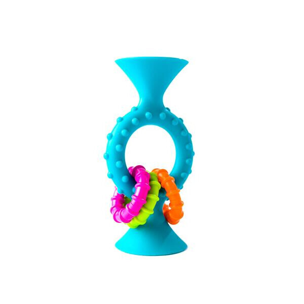 

Прорезыватель-погремушка на присосках Fat Brain Toys pipSquigz Loops бирюзовый (F166ML)