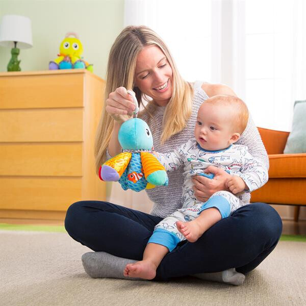 

Мягкая игрушка-подвеска Lamaze Осьминог с пищалкой и зеркальцем (L27514)