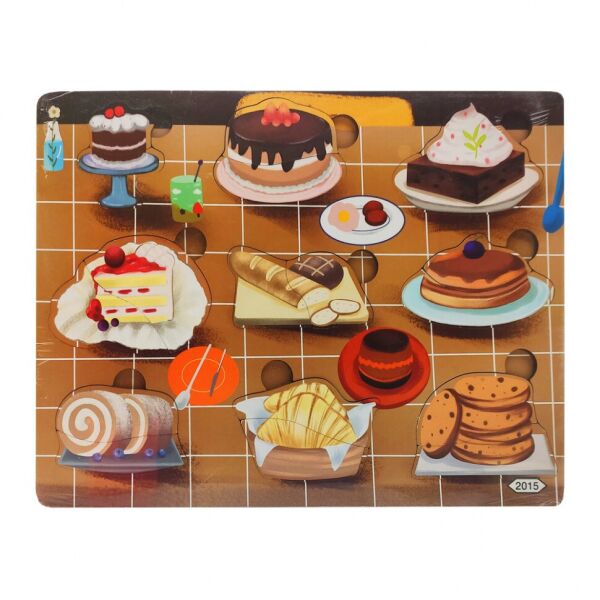 

Деревянная игрушка Пазлы MD 2561-2001/24, 30*22 см (Выпечка)