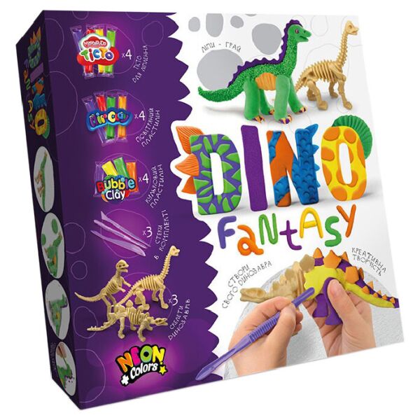 Набор креативного творчества Динозавры "Dino Fantasy" DF-01U, 3 скелета в наборе (Стегозавр)