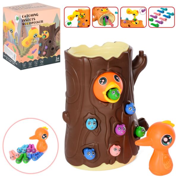 

Магнитная игра BWN001 Накорми дятла, дерево, гусеницы 10 шт