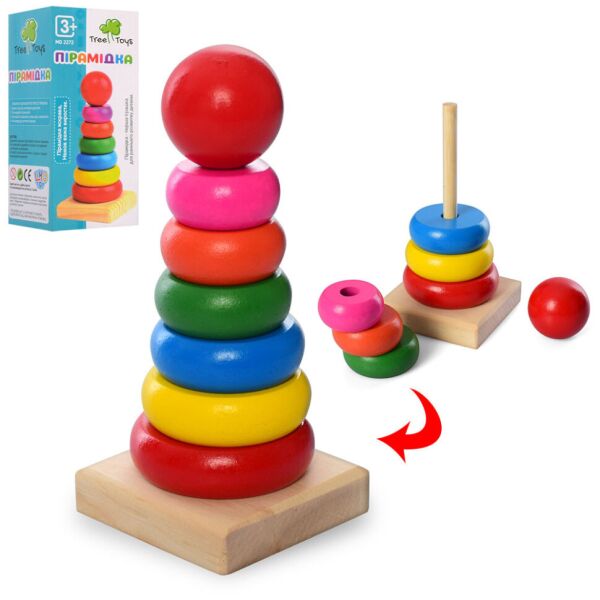 

Деревянная игрушка Пирамидка MD 2272