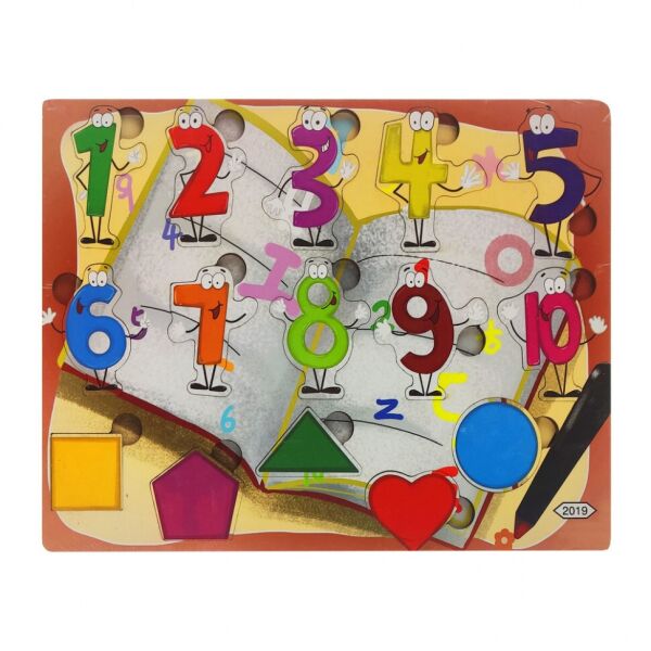 

Деревянная игрушка Пазлы MD 2561-2001/24, 30*22 см (Цифры в книге)