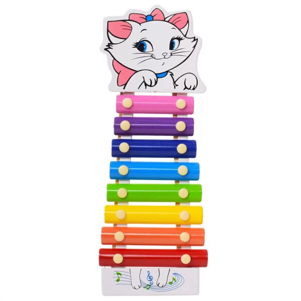 

Детская игрушка Ксилофон MD0712 деревянный (Котик Белый)