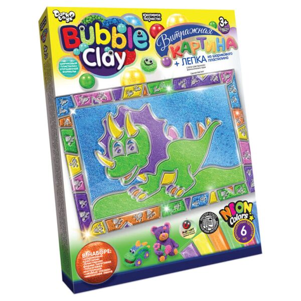 

Набор для творчества Витражная картина Bubble Clay BBC-02 (Динозавр)