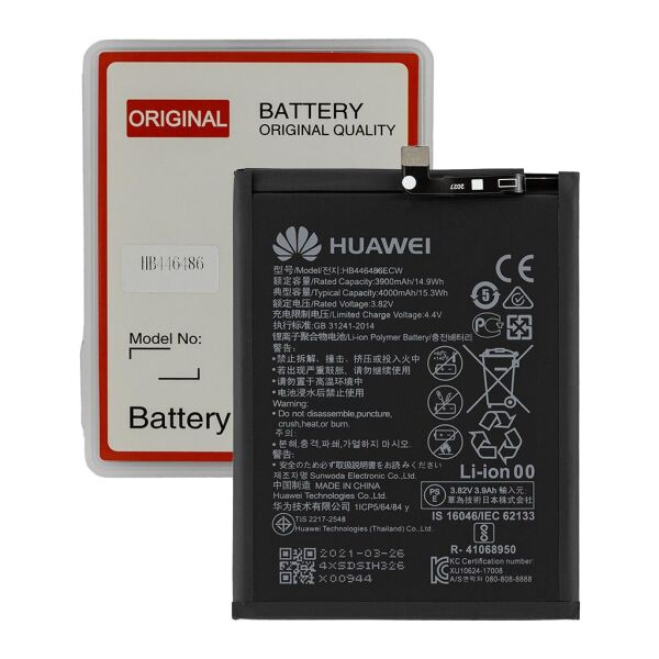

Аккумулятор Huawei P Smart Z, Honor 9X, Y9 Prime 2019, HB446486ECW, (3900mAh), Original PRC